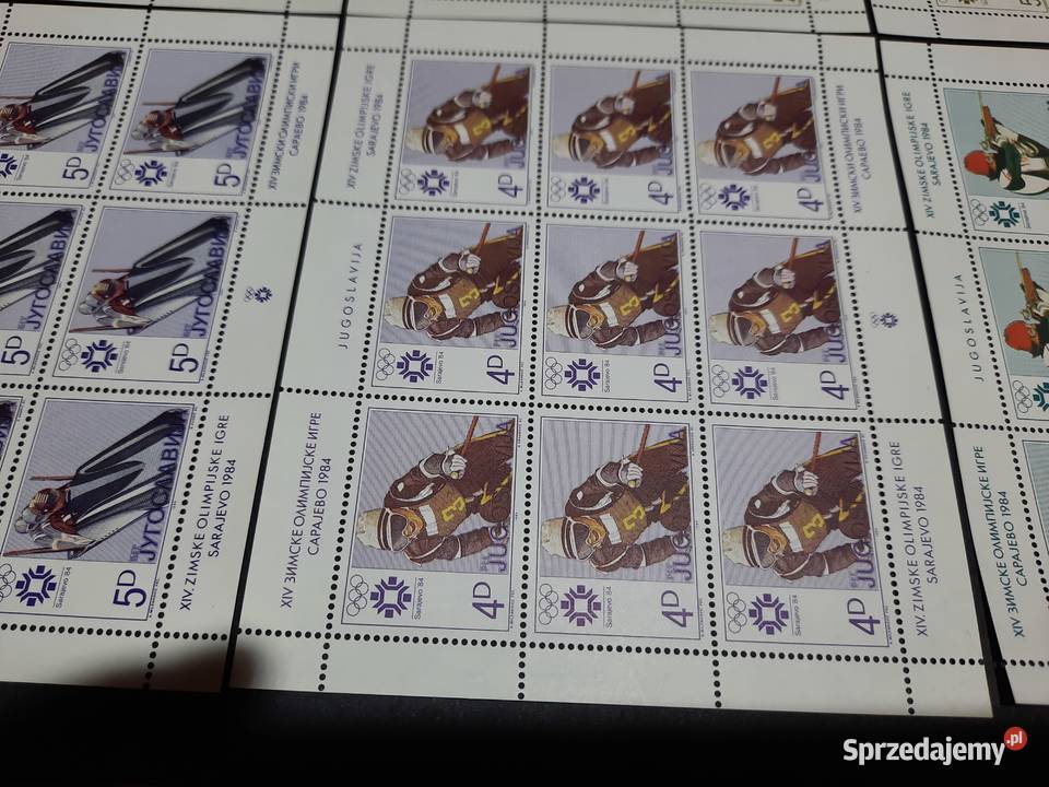 znaczki JUGOSŁAWIA 1984 Olimpiada Sarajewo 8 Warszawa