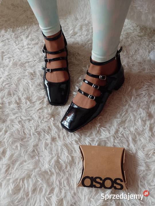 40 ASOS Design Czarne zmysłowe baleriny z 26cm Kraków