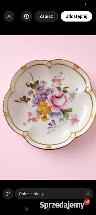 ROYAL CROWN DERBYPOSIES ręcznie malowana złocona Porcelana i szkło Pabianice sprzedam