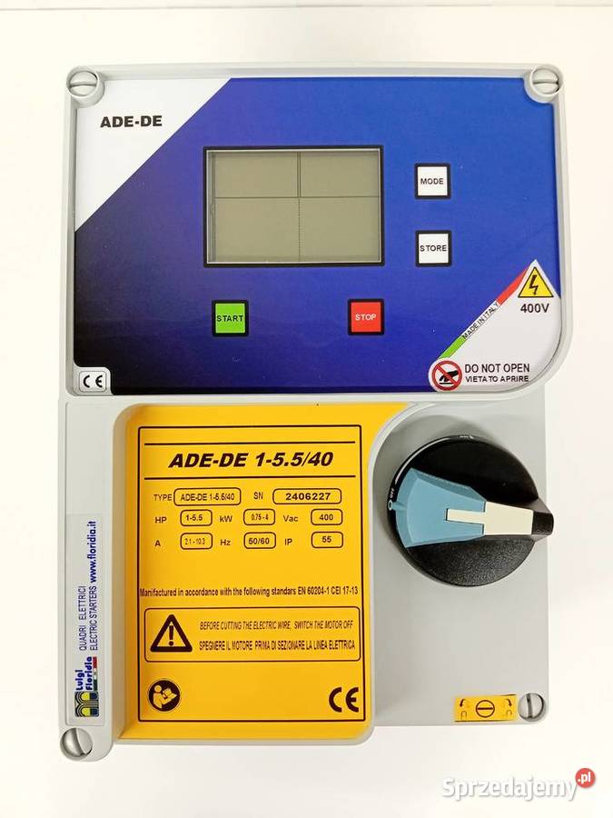 trójfazowy kontroler 1pompysilnika 1x0754kw Limanowa sprzedam