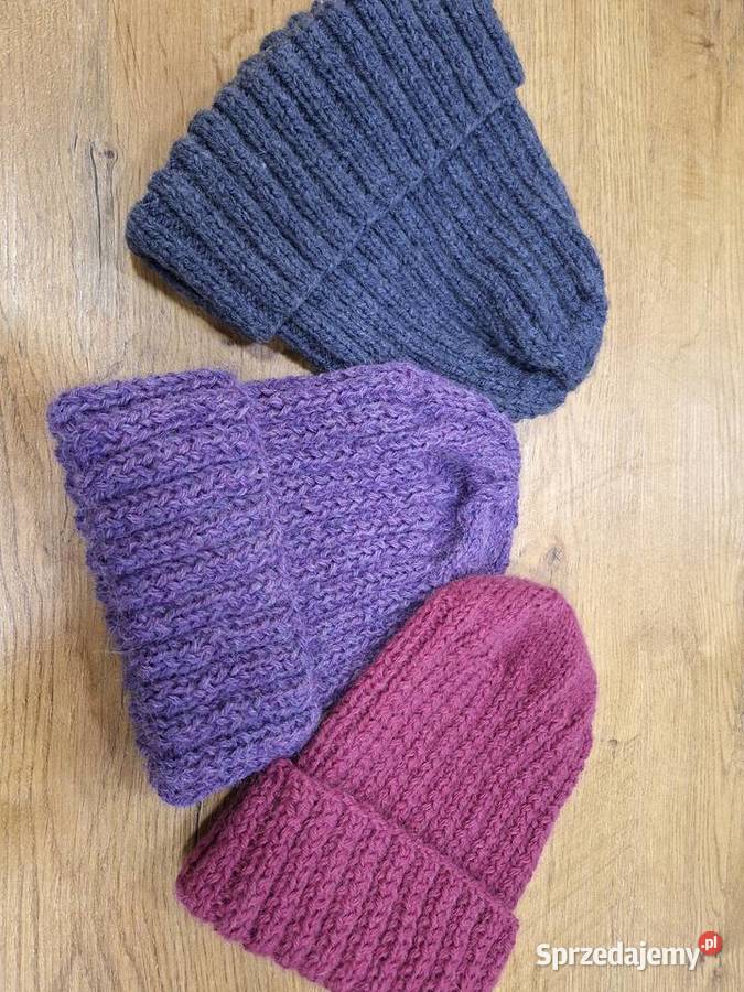 Ręcznie robiona czapka 100 wełna Żagań sprzedam