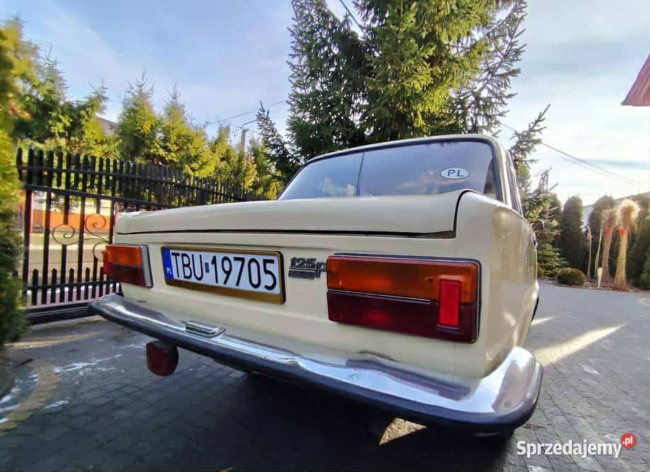 Fiat 125p retro do ślubu Tarnów i