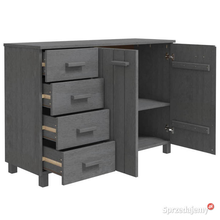 Szafka HAMAR ciemnoszara 113x40x80 lite drewno Warszawa