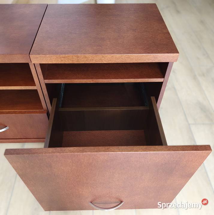 PIĘKNY ZESTAW DREWNIANYCH MEBLI SALONOWYCH dolnośląskie Nadolice Małe