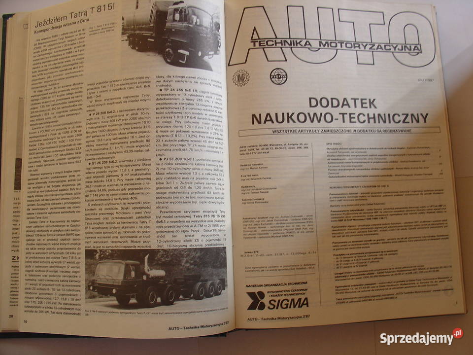 Auto Technika Motoryzacyjna pełny Rocznik 1987 łódzkie Łódź