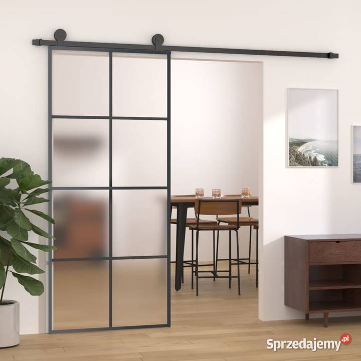vidaXL Drzwi przesuwne aluminium i szkło ESG Warszawa