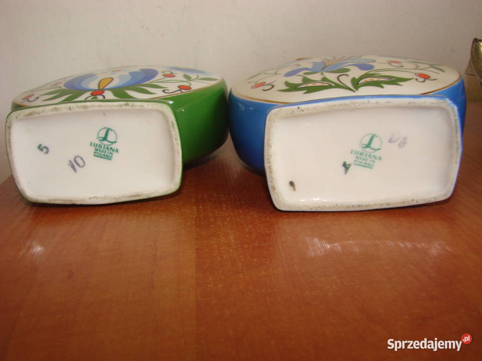 Lubiana wzór kaszubski wazonik PRL