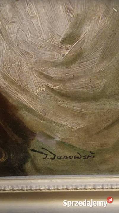 Góral z fajką obraz olejny Janusz Janowski małopolskie Kraków