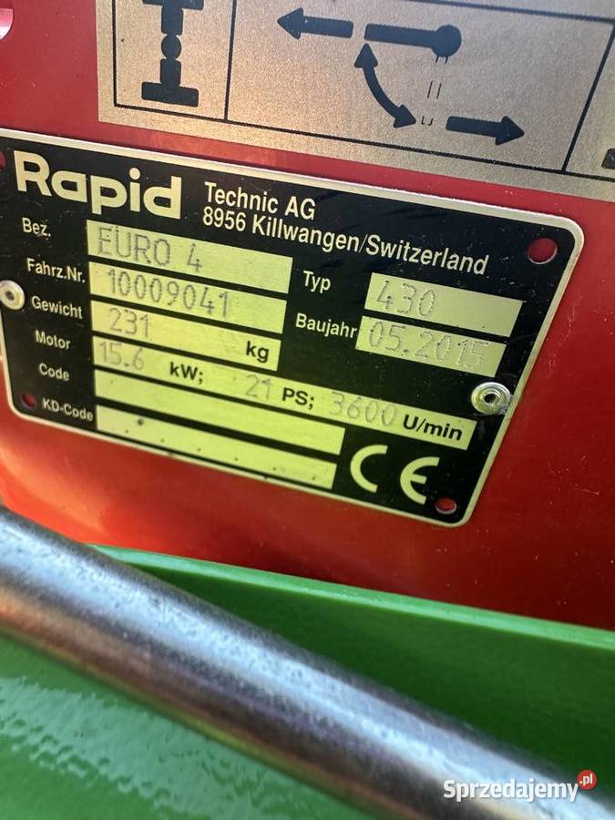 Rapid Euro 4 Ciągnik jednoosiowy glebogryzarka dolnośląskie Milicz