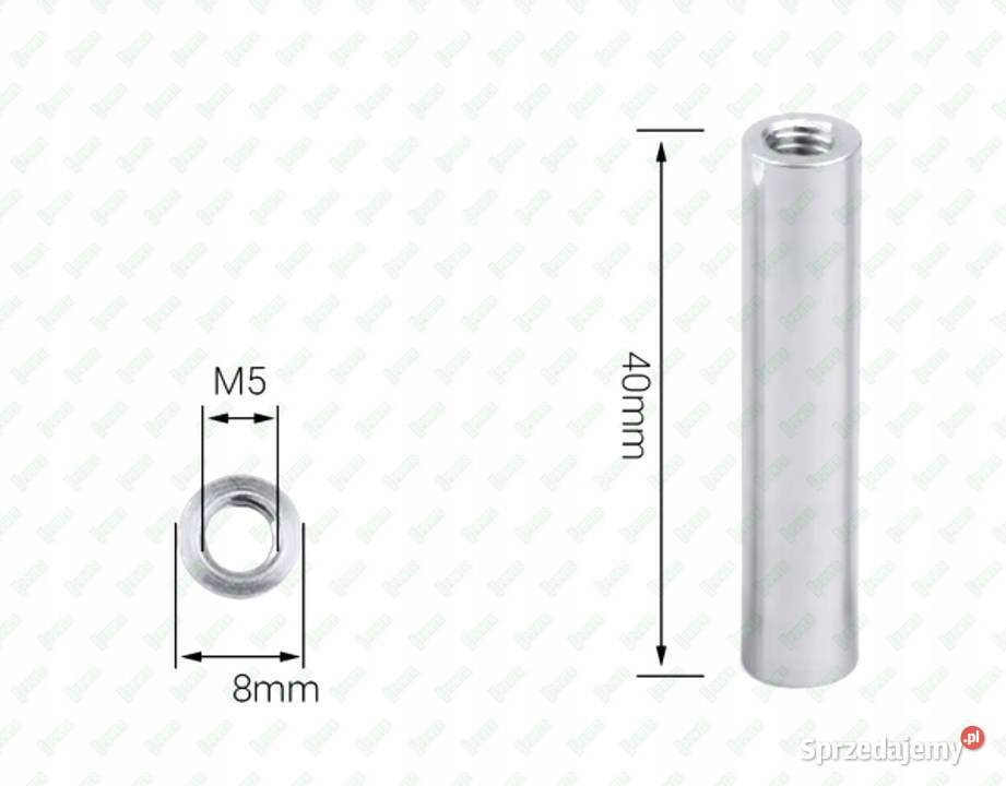 M5X40 ALUMINIOWA TULEJKA DYSTANSOWA GWINTOWANA