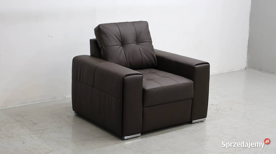 FOTEL SKÓRA naturalna 1006 brązowa skóra Madras 100cm Poznań