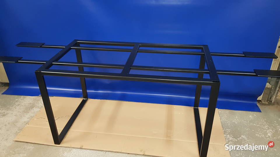 Stół LOFT z dwoma dostawkami konstrukcja czarny 73cm Pabianice