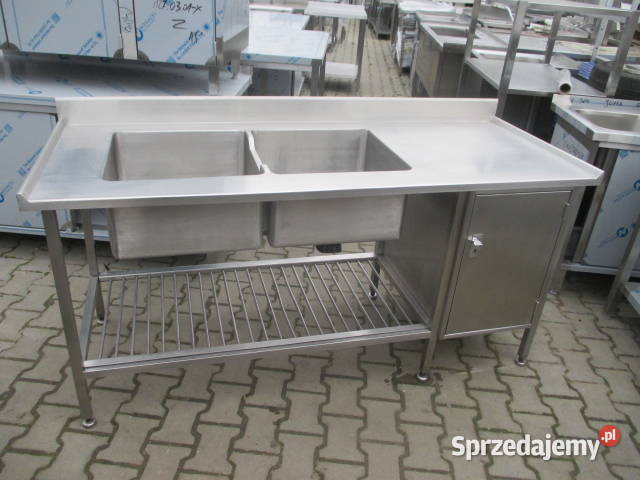 Zlew Gastronomiczny 2 komorowy Z Półką i Szafką Gastronomia sprzedam