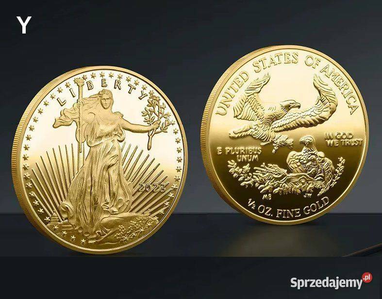 Monety pamiątkowe repliki w kolorze złotym 10 Głuchołazy