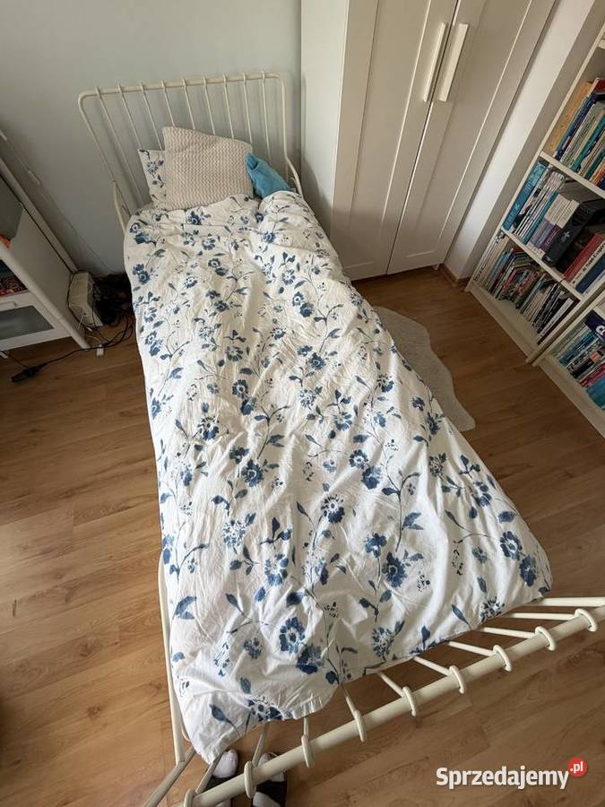Łóżko białe rosnące z dzieckiem IKEA MINNEN Suchy Las