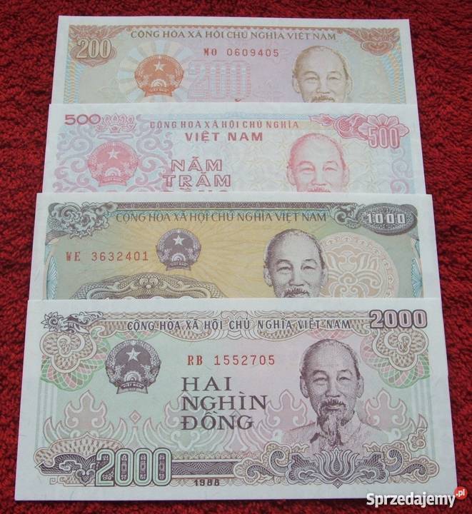 WIETNAM Kolekcjonerskie Banknoty Zestaw 4 sztuki Katowice