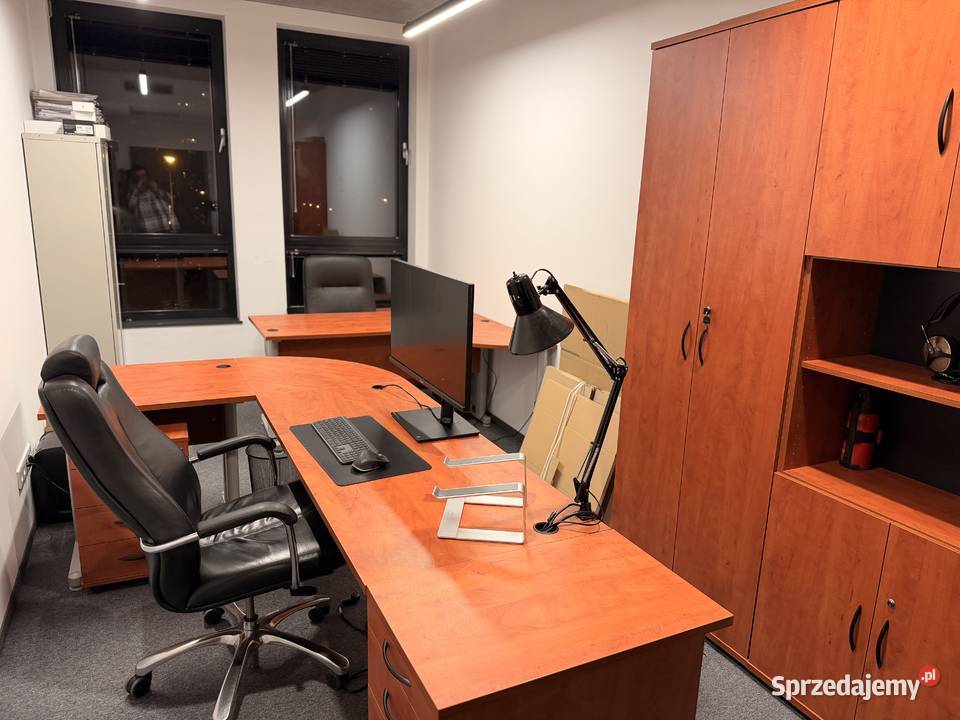 Zestaw mebli biurowych ABM biurka regał szafa Kraków