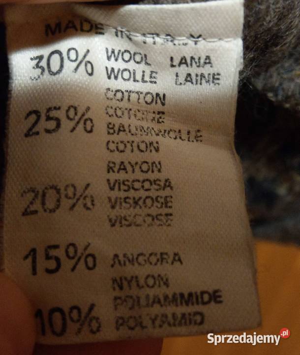 Brązowy sweter z azteckimi wzorami Fiume wełna Warszawa