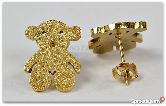 Złote Kolczyki Tous Misie Nowość Okazja