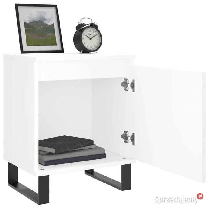 Szafki nocne 2 białe 40x30x50 materiał mazowieckie sprzedam