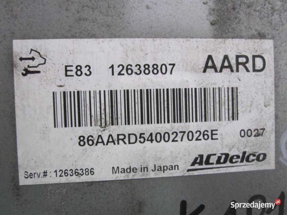 OPEL ASTRA J 10r sterownik komputer silnika