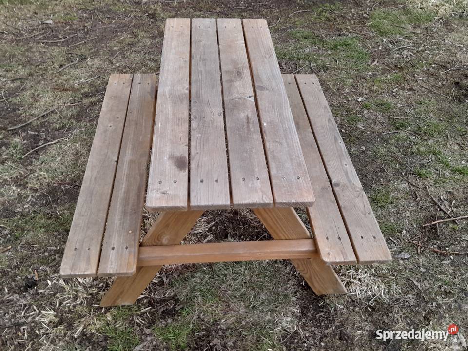 Ławka ogrodowa dzieci stolik ogrodowy z podwójną Dąbrowa Górnicza