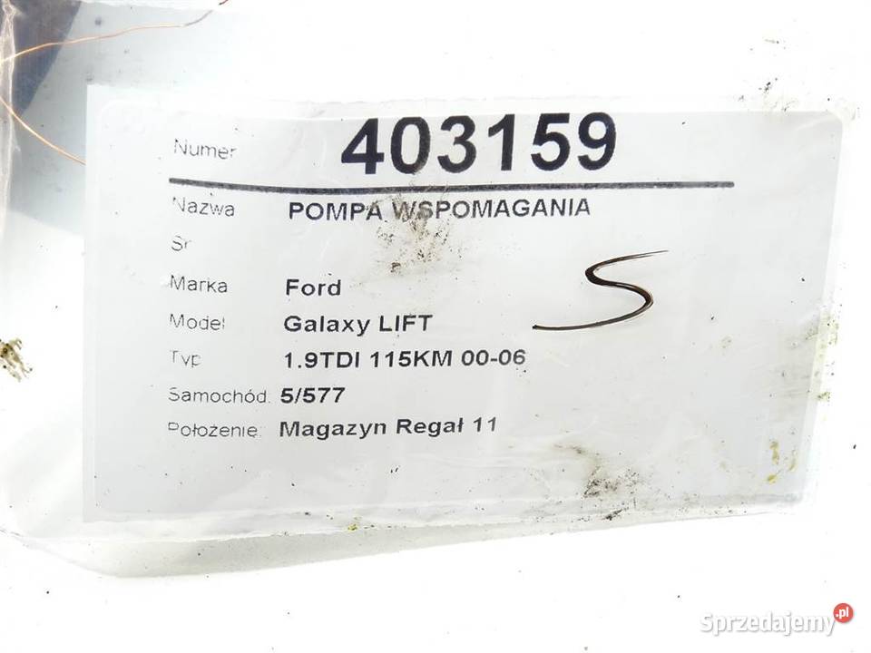 POMPA WSPOMAGANIA FORD GALAXY MK1 19 115 9506