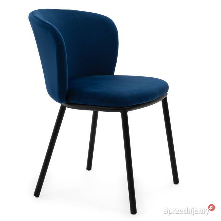 Granatowe Krzesło Tapicerowane Bari Wysyłka 24H wielkopolskie sprzedam