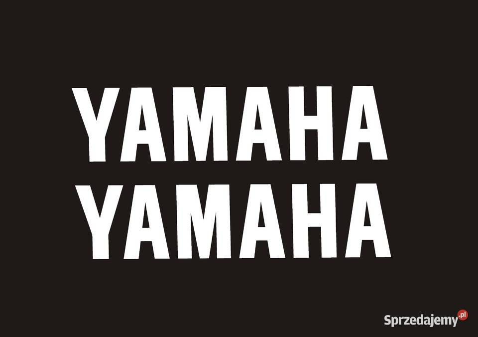 YAMAHA 18x45 białe naklejki na motocykl