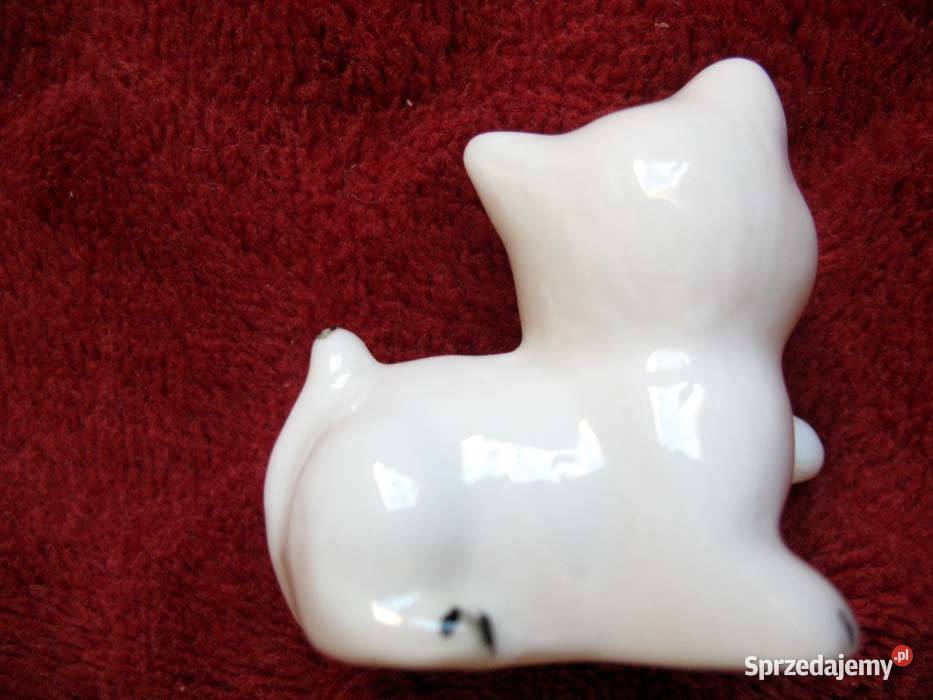 Kot malutki uroczy kotek Figurka porcelana 4 x 4 Siedlce