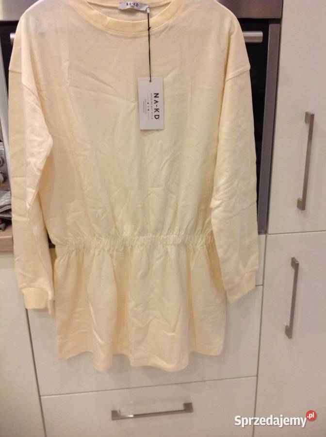 Sukienka Dresowa Mini Damska NA KD S Nowa Nowa Sól