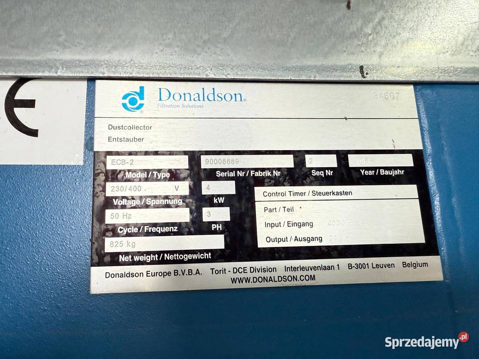 Odpylacz stacja robocza Donaldson Torit ECB