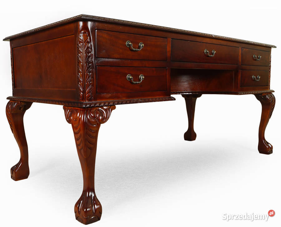 Nowe stylowe biurko Chippendale rzeźbione 173 Września