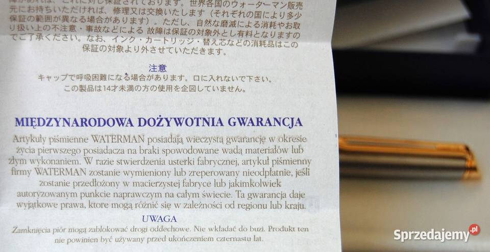 Długopis Waterman Hemisphere stal złoto vintage