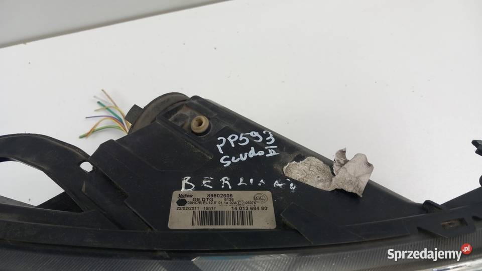 JUMPY EXPERT SCUDO II LAMPA PRZÓD PRAWA Zbierkowo