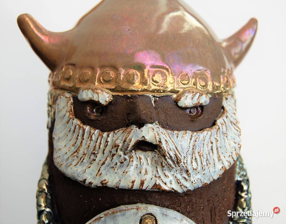 Wiking ozdobna butelka ceramiczna Marga Lublin