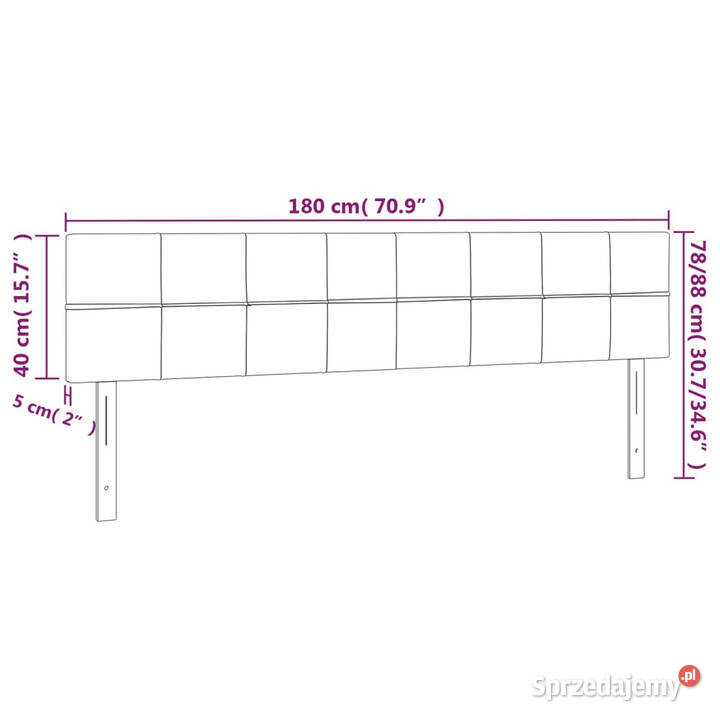 Zagłówek do łóżka z LED czarny 180x5x7888 Warszawa sprzedam