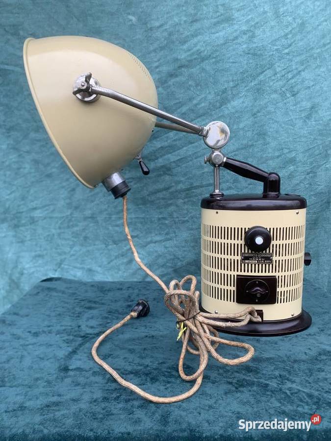 Stara lampa kwarcowa przedwojenna HANAU łódzkie Łowicz