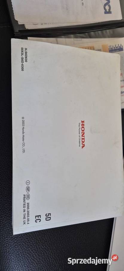 Książki serwisowe honda Civic w j włoskim Siedlce