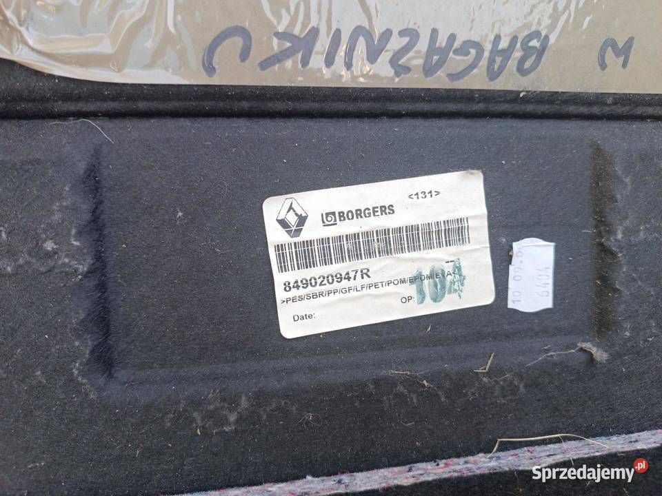 WYKŁADZINA BAGAŻNIKA RENAULT SCENIC III sprzedam