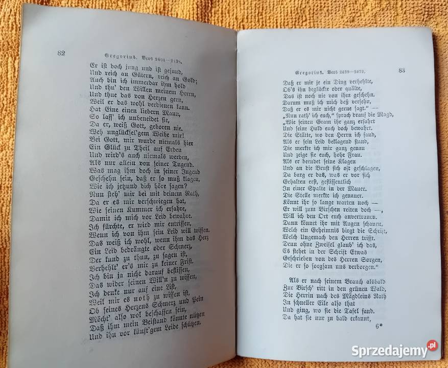 Hartmann von Aue Gregorius Oder der gute Suender sprzedam