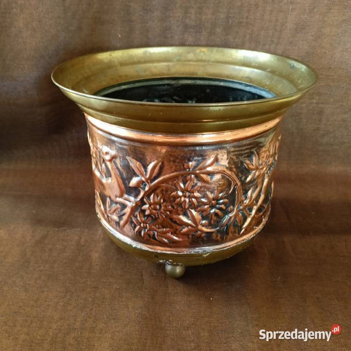 Miedziana osłona na doniczkę Mikołów sprzedam