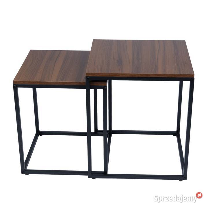 Nowoczesne stoliki kawowe kwadratowe zestaw 2w1 Stoliki kawowe i ławy Poznań sprzedam
