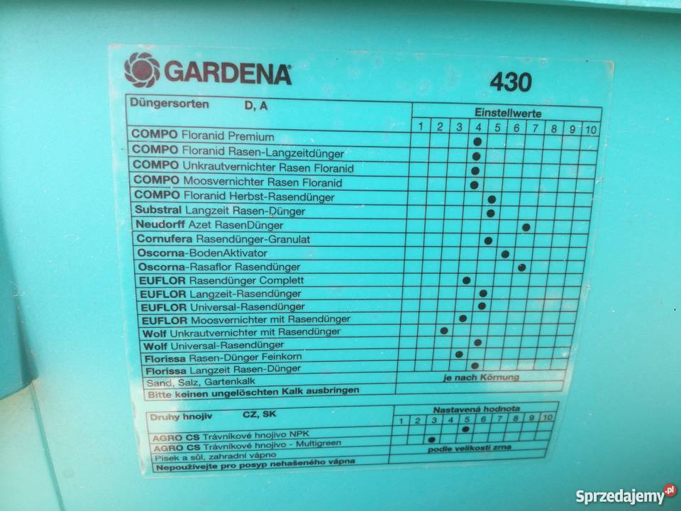 Siewnik do trawy i nawozów Gardena zachodniopomorskie Stargard