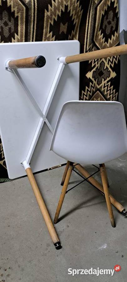 stół stolik biały drewniane nogi prostokąt Warszawa sprzedam