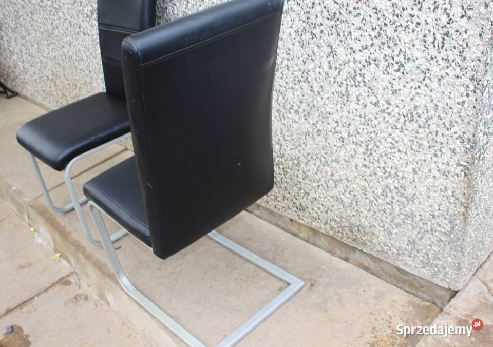 Dwa Duże Krzesła metalowy stelaż Krosno sprzedam