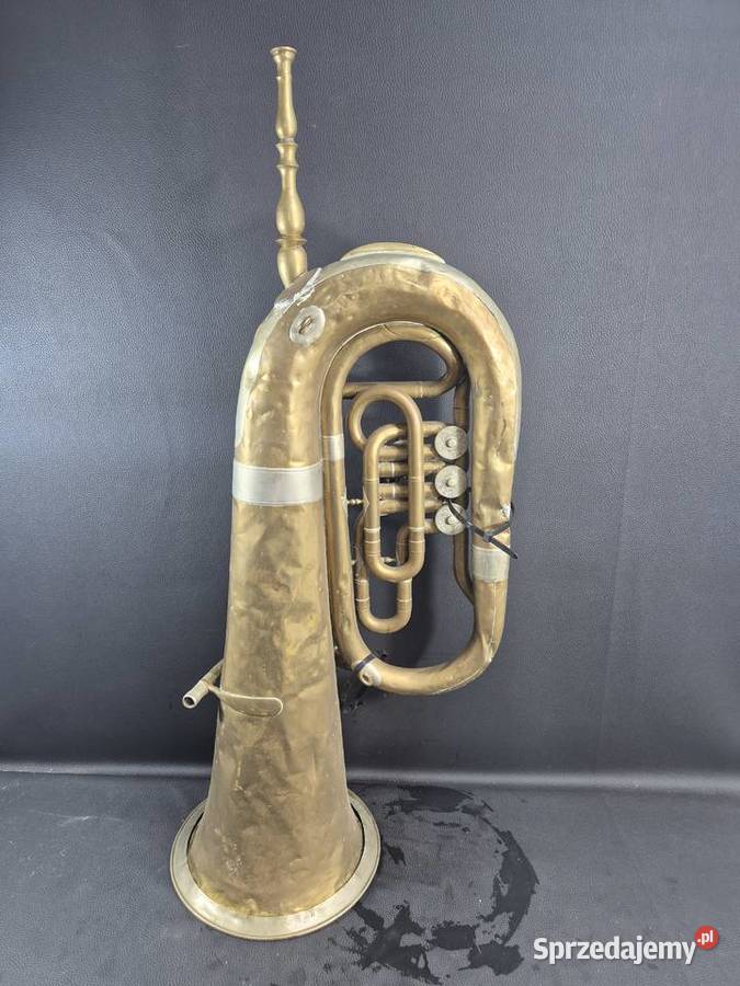stary mosiężny instrument dęty blaszany Poddębice sprzedam