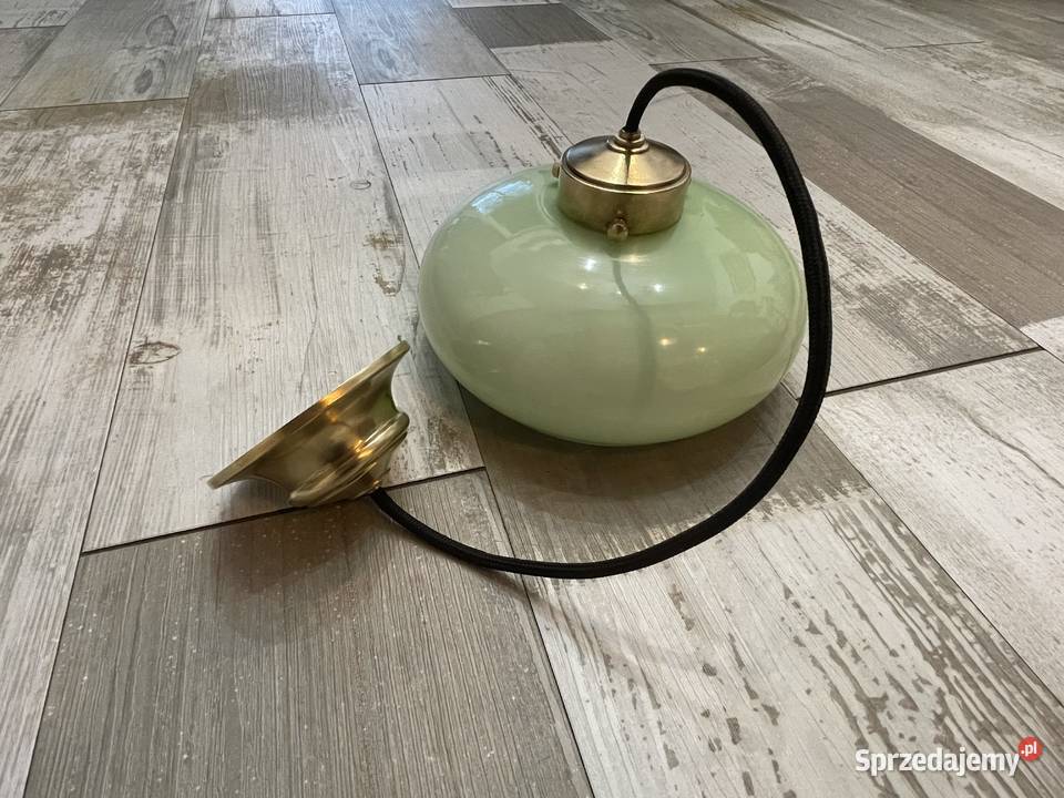 Stara lampa wisząca z kloszem Antyki Chudów sprzedam