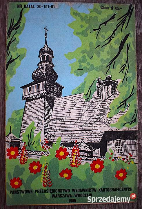 Gorce mapa turystyczna 1985 stan Nieużywana Chełmno