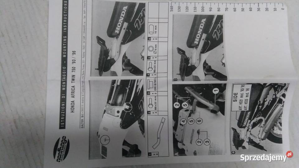 Stelaż kufra bagażnik NONFANGO Honda XRV 750 Bielsk Podlaski sprzedam